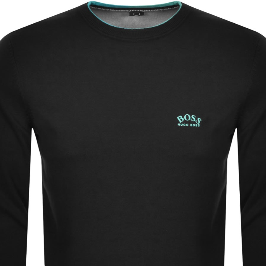 Alternative Image for ProductBOSS Riston Crew Neck Knitted Jumper Black2